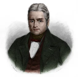 Portræt af Jacques Lafitte (1767-1844), fransk politiker og bankmand. i "" Book of Speakers" af Louis de Cormenin Timon. 1842. Privat samling.