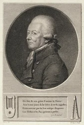 Portræt af Jean Georges Noverre (1727-1810) indgraveret af B. Roger