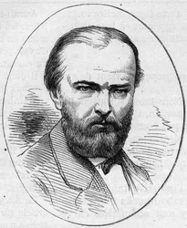 Portræt af Jean Jacques Henner (1829-1905), fransk maler. Indgravering i "" Le Monde Illustré"" nr. 890 af 2. maj 1874.