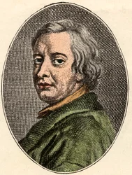 Portræt af John Dryden, engelsk digter, (1631-1700).