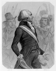 Portræt af Jérome Pétion de Villeneuve (1756-1794), fransk politiker. I "The history of the Girondins"" af Lamartine