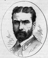Portræt af Leon Bonnat (1833-1822), fransk maler. Indgravering i "" Le Monde Illustré"" nr. 890 af 2. maj 1874.