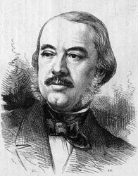 Portræt af Leon Laya (1810-1872), fransk dramatiker. Indgravering i "" Le Monde Illustré"" nr. 805 af 14. september 1872.