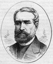 Portræt af Louis Cabat (1812-1893), fransk maler. Indgravering i "" Le Monde Illustré"" nr. 890 af 2. maj 1874.