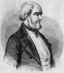 Portræt af Louis Garneray (1783-1857), fransk sømand, maler og havhistoriker. Indgravering i "" Le Monde Illustré"" nr. 26 af 10. oktober