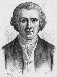 Portræt af Louis Jean Marie Daubenton, fransk naturforsker (1716-1800). Stik fra 1889. Privat samling.