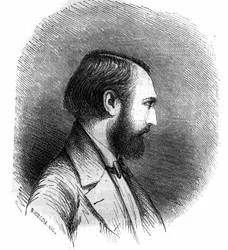Portræt af Louis Lacombe (Trouillon Lacombe, Trouillon-Lacombe) (1818-1884), fransk komponist. Stik fra 1852.