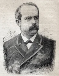 Portræt af Louis Lepine (1846-1933), præfekt i Paris, i "Le Petit Parisien"" den 23/07/1893 (gravering)