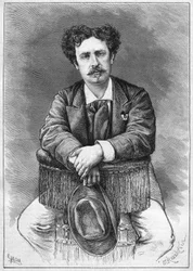 Portræt af Mariano Fortuny (1838-1874), spansk maler. Indgravering i "" Le Monde Illustré"" nr. 921 af 5. december 1874.