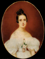 Portræt af Marie-Célestine De Gas, mor til Edgar Degas, ca. 1832-34