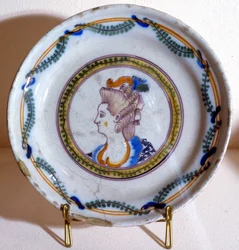 Portræt af Marie Antoinette - fajanceplade