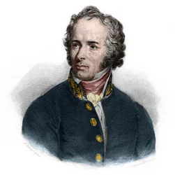 Portræt af Maximilien Sébastien Foy (1775-1825), fransk militærleder og statsmand. I »Livre des orateurs« af Louis de Cormenin Timon. 1842. Privatsamling