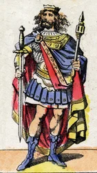 Portræt af Merovee III (eller Merowig) (ca. 412-458), kongen af frankerne fra 448 til 458.