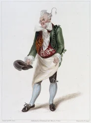 Portræt af Monsieur Gattie i Ballet of the Assumed Peasant