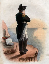 Portræt af Napoleon I (1769-1821) på øen St. Helena.