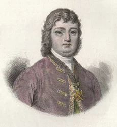Portræt af Nicolas Roze dit le Chevalier Roze (1675-1733), fransk militær og guvernør. i "Portraits des Hommes Useful".
