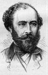 Portræt af Octave Feuillet (1821-1890), fransk romanforfatter, dramatiker og akademiker. Indgravering i "" Le Monde Illustré"" nr. 883 af 14. marts 1874.