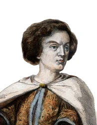 Portræt af Peter Abelard (Pierre Abailard) (Pierre Abeilard) (1079-1142), fransk skolastisk filosof, teolog og logiker.