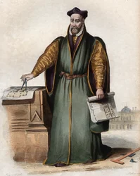 Portræt af Philibert Delorme (De Lorme) (De lOrme) (1510-1570), fransk arkitekt.