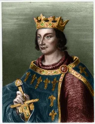 Portræt af Philip III af Frankrig, kendt som Philippe le Hardi (1245-1285) (capetianernes dynasti).- i "" Histoire des Francais"" af Lavallee, gravering, sd.