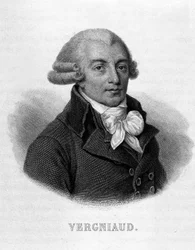 Portræt af Pierre Victurien Vergniaud (1753-1793), fransk politiker. - i "" Revolution francaise "" af Thiers