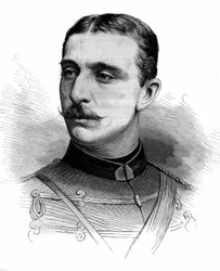 Portræt af prins Eugene Louis Napoleon, kendt som "Prince Imperial", søn af Napoleon III (1856-1879). Indgravering i "" Le Monde Illustré"" nr. 1161 af 28. juni