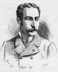 Portræt af Robert Ivens (1850-1898) portugisisk opdagelsesrejsende, I "" The Illustrous World"
