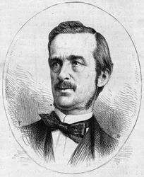 Portræt af Urbano (Urbano) Ratazzi (1808-1873), italiensk politiker. Indgravering i "" The Illustrated World"" nr. 844 af 13. juni 1873.