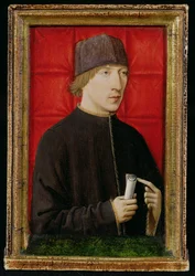Portræt af en mand, der holder en rulle, ca. 1480-1510