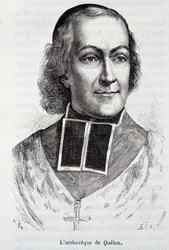 Portræt af ærkebiskoppen Hyacinthe Louis de Quelen (1778 - 1839), prælat i "" L