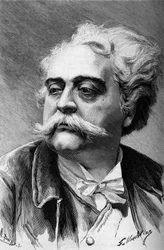 Portræt af maleren og billedhuggeren Albert Ernest Carrier Belleuse (1824-1887), i den illustere verden 1887.