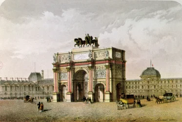 Postkort af Triumfbuen du Carrousel, Paris