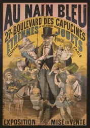 Plakat reklame Au Nain Bleu, ca. 1890