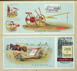 Plakatreklame Aultman-Miller Buckeye Binders and Reapers, slutningen af 1800-tallet