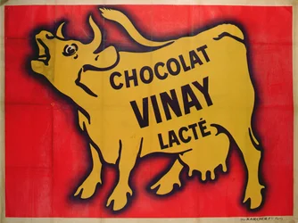 Plakat, der reklamerer for Vinay-chokolade