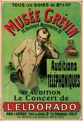 Plakat, der reklamerer for en koncert på Grevin-museet i Paris