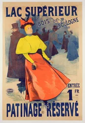Plakat, der reklamerer for en skøjtebane på Lac superieur i Bois de Boulogne