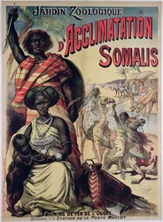 Plakat, der reklamerer for den somaliske park ved Jardin Zoologique, Paris