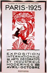 Plakat til den internationale udstilling for moderne dekorativ og industriel kunst, Paris