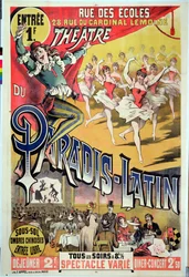 Plakat for Theatre du Paradis Latin, ca. 1880-90