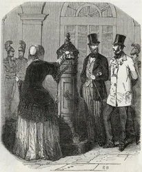 Indlæg: ny postkasse - Indgravering i “Tableau-de-Paris” af Edmond Texier 1852