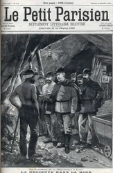 Præsidenten for den franske republik Felix Faure besøgte Lens-minerne i december 1898. Forside af avisen "" Le petit Parisien"".