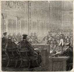 Proces ved det kongelige hof i Poitiers af general Jean Baptiste Breton (Jean-Baptiste) dit Berton (1769-1822) i 1822 -