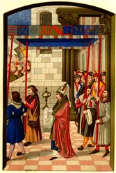Procession af kong Rene I af Anjou (1409-1480) til Aix en Provence