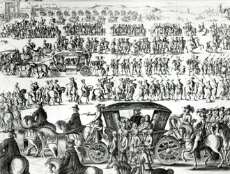 Procession af den unge konge Ludvig XIV