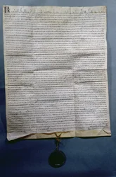 Ratifikation af Raymond VII (1197-1249) Greve af Toulouse af Meaux-traktaten, ca. 1229