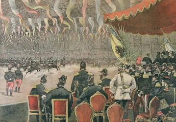 Modtagelse af zar Alexander III (1845-1894) i Paris, illustration fra le Petit Journal, november 1893