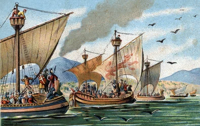 Generobre Østsicilien over arabere: Roger de Hauteville erobrer Puglia og Calabrien og aneantiserer den saracenske flåde i Palermo