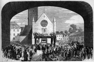 Religiøs arkitektur: udsigt over kirken Saint Anne d