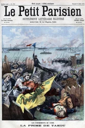 Revolt des Boxers (1898-1900): De allierede fanger Takou i Kina - i "Le Petit Parisien"